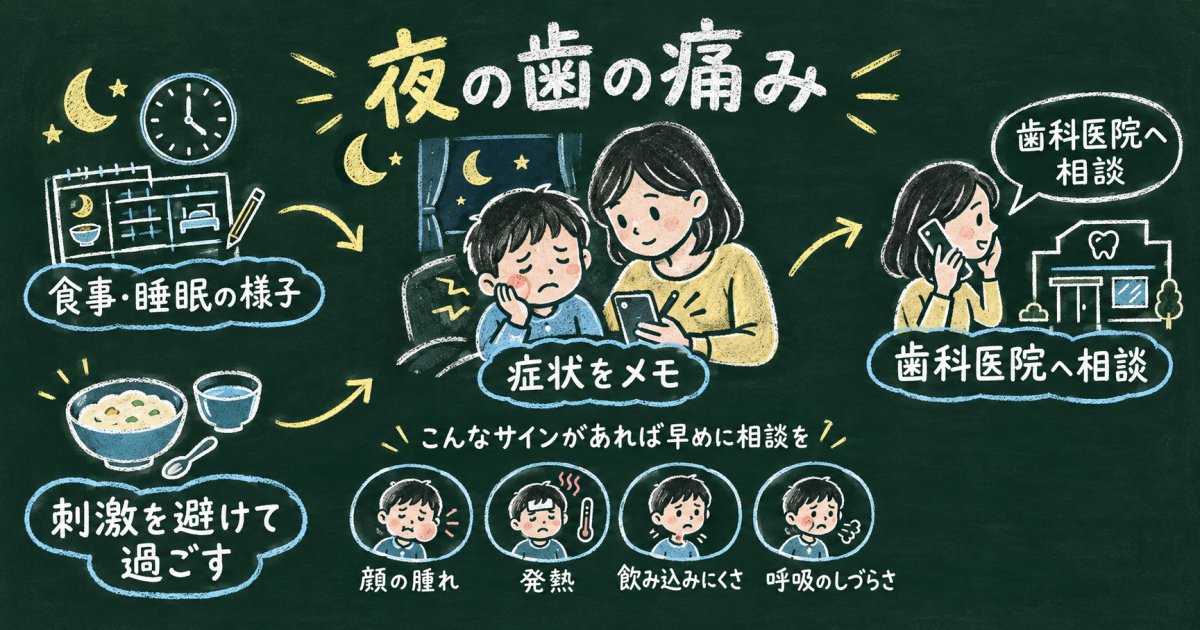 子どもが歯を痛がる夜に｜受診までの対応と早めに相談したい症状